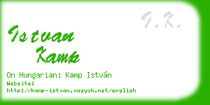 istvan kamp business card